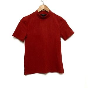 Forever 21 Turtle Neck Orange Top